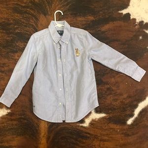 Polo bear size 7 little boy button up